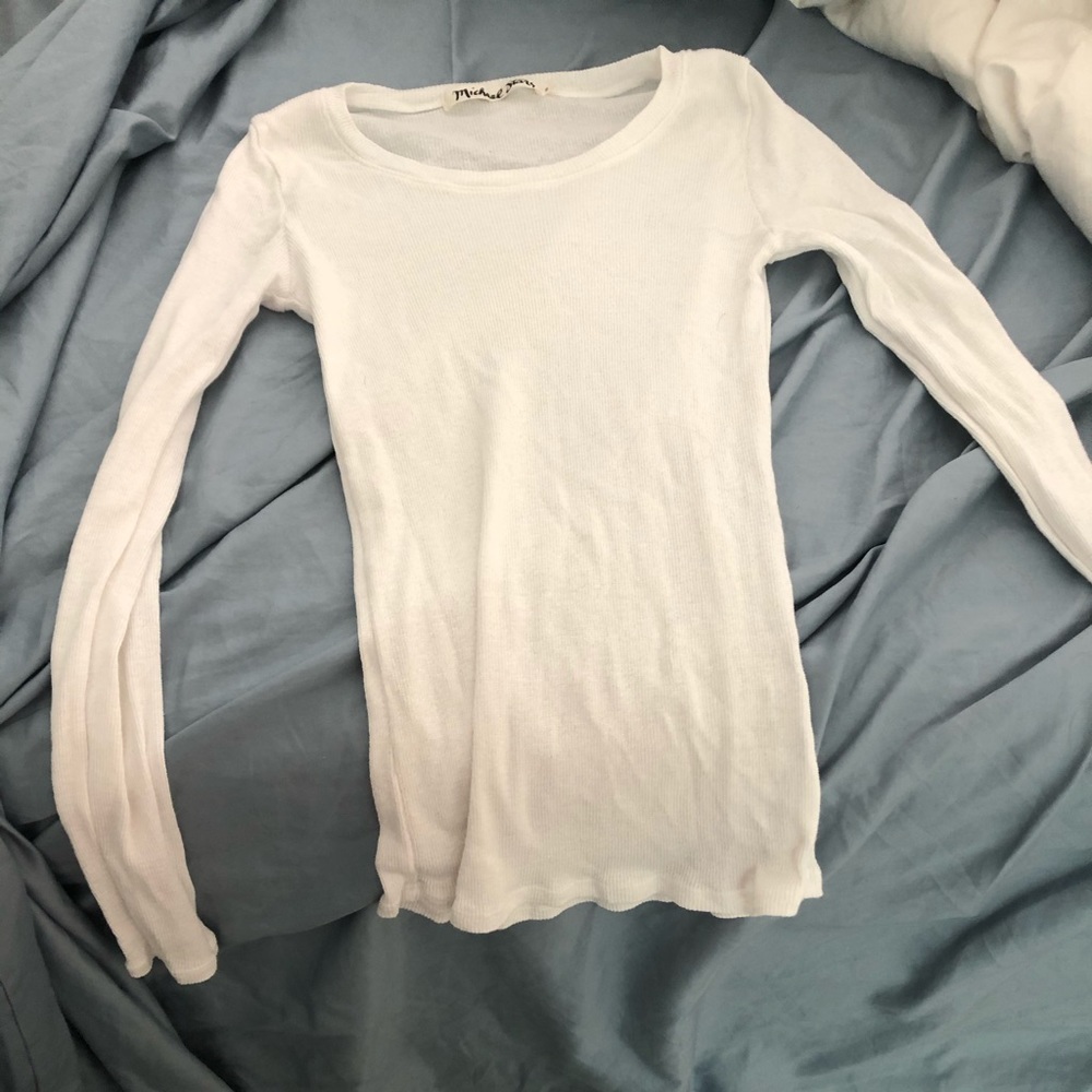 Michael Stars White Knit Long Sleeve